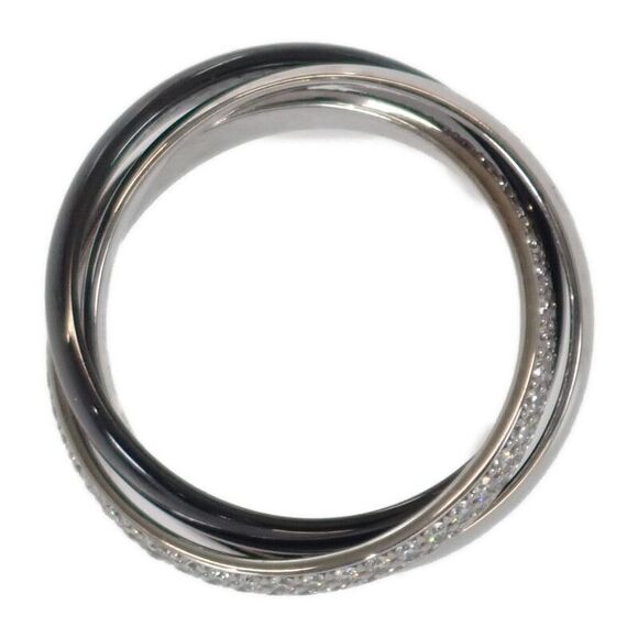 Cartier Trinity SM Full Eternity Ring B4235451 #51 Size 11 Ring 18K White Gold - Picture 4 of 9